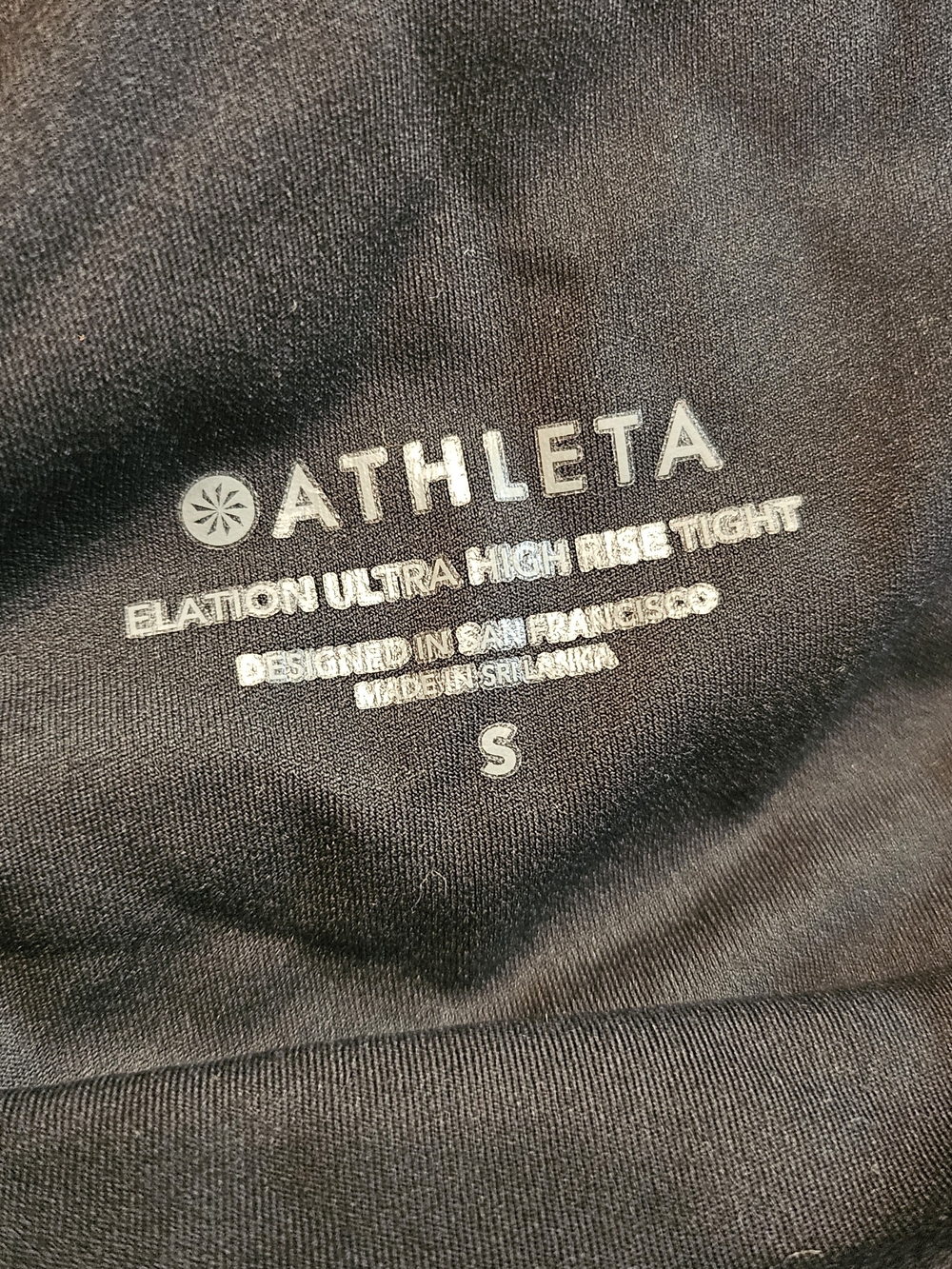 Athleta Black Velour Elation High Rise Tight Velvet Yoga Fitness Legging Size S - Picture 12 of 14